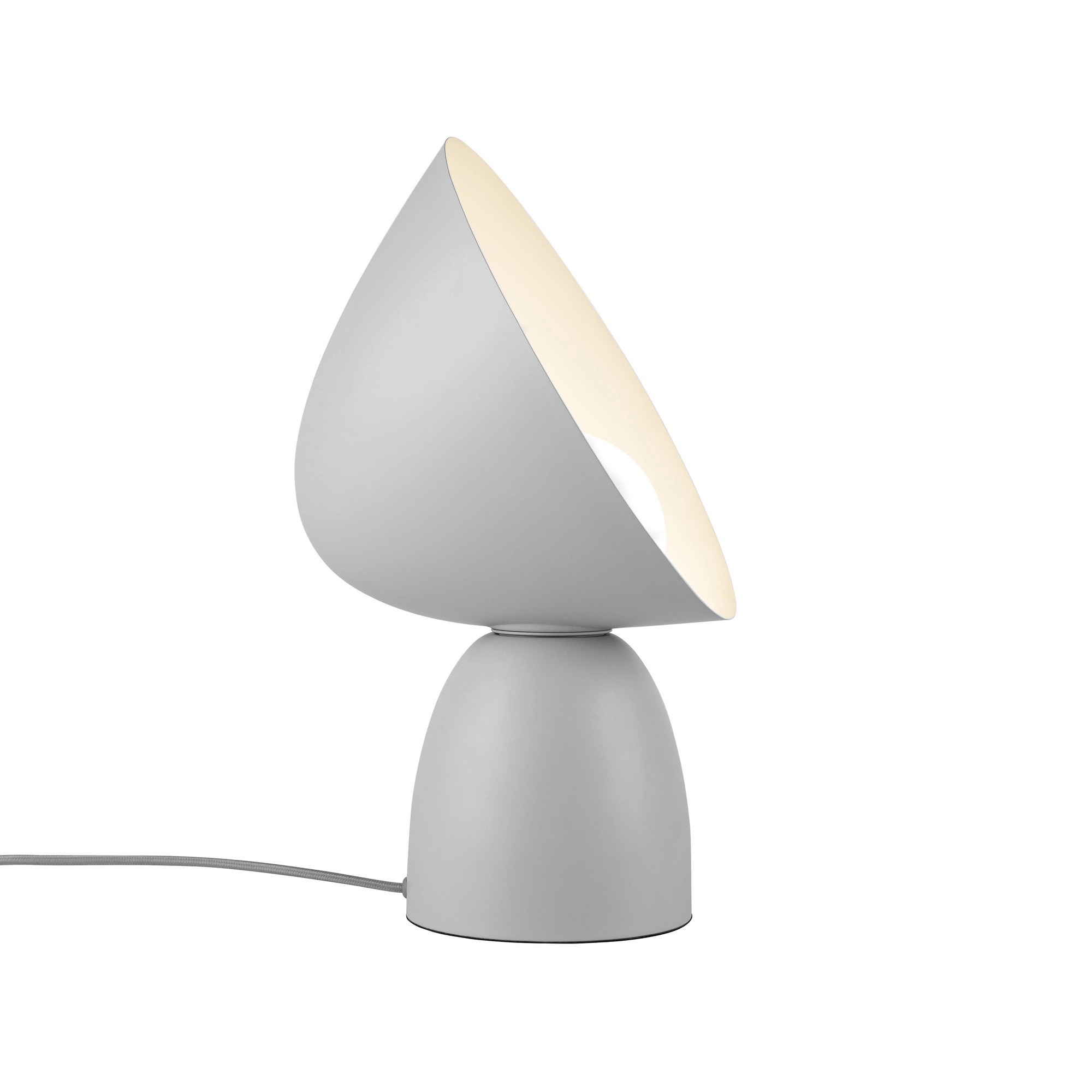 Lampe à poser abat-jour mobile en métal et verre opale, HELLO, DESIGN FOR THE PEOPLE