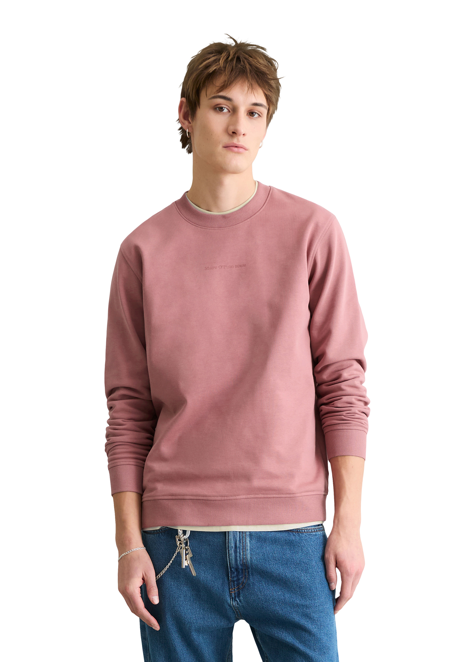 Sweat-shirt DfC régulier en sweat doux en coton bio, MARC O’POLO DENIM