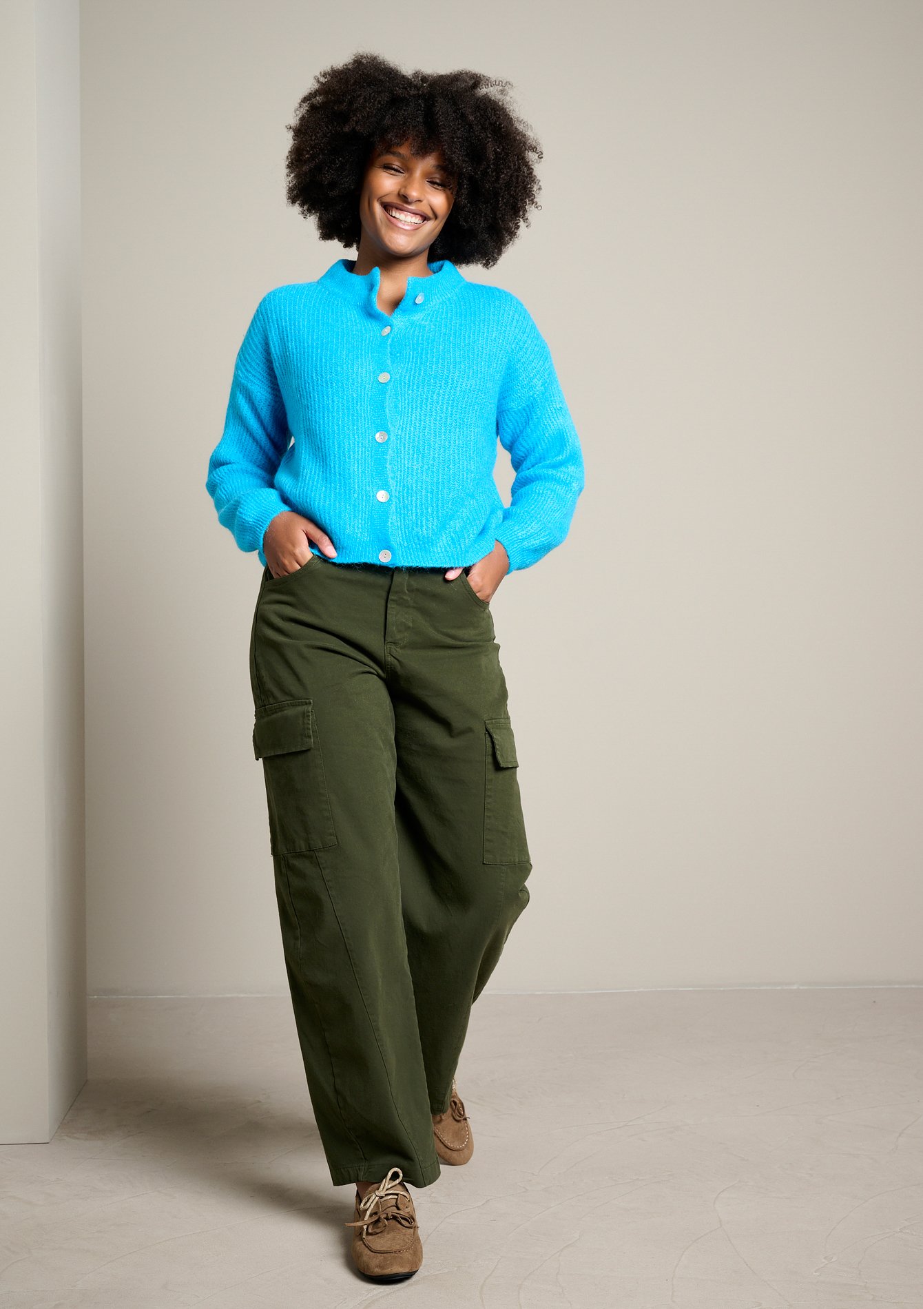 Pantalon cargo coupe ample, LOLALIZA