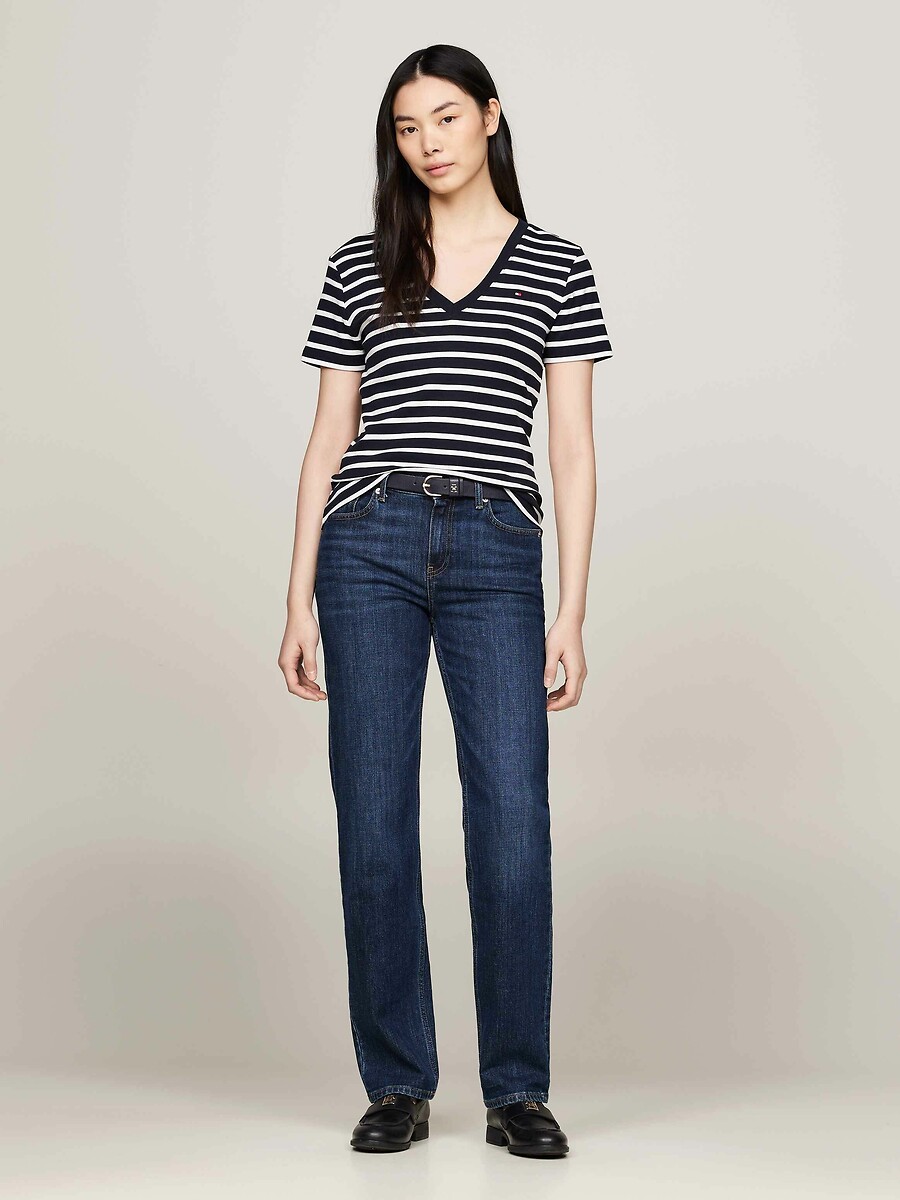 Tshirt col v manches courtes, TOMMY HILFIGER