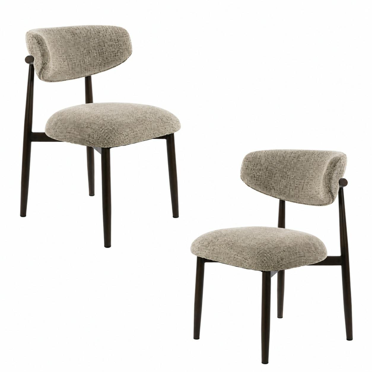 Lot de 2 chaises en tissu pieds effet chêne COLISEE, PIER IMPORT