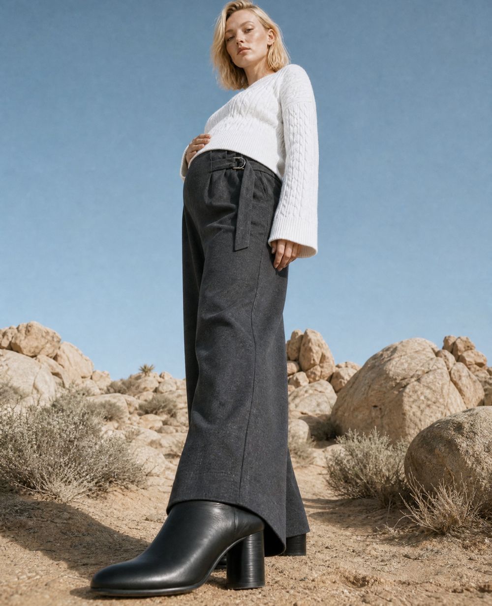 Pantalon de grossesse wide leg Cleo, CACHE COEUR