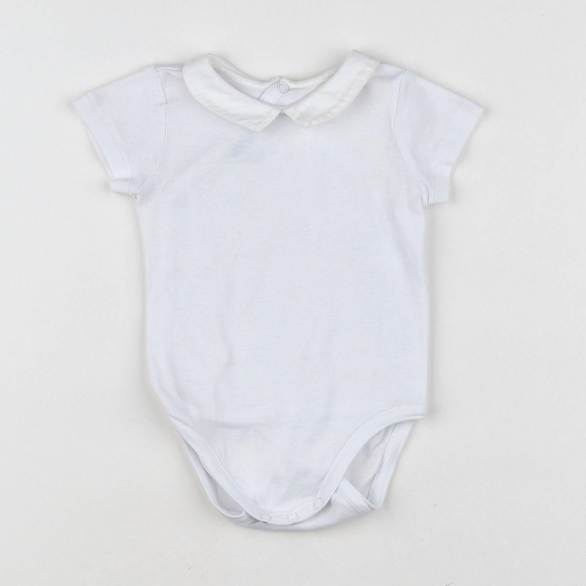 Ensemble Bébé 1 Mois : Salopette Cyrillus + Body à Col Jacadi - Blanc - Occasion En Excellent état
