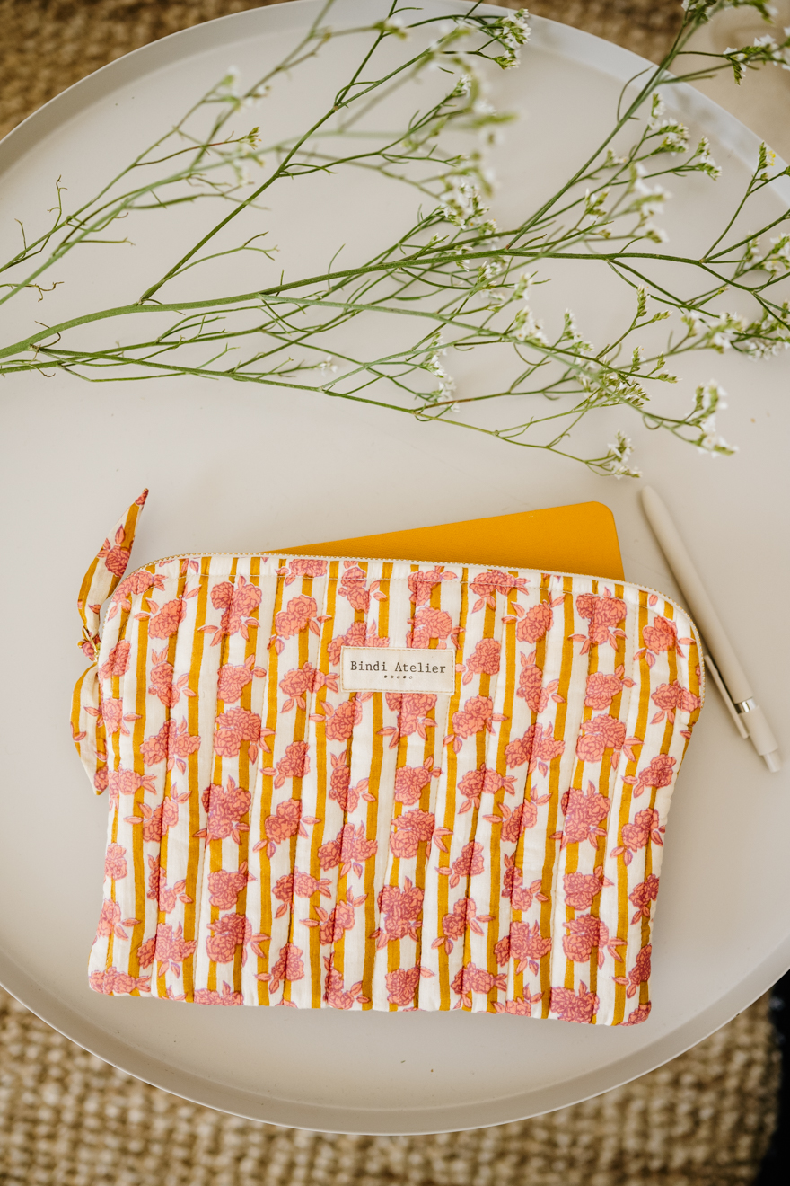 Pochette plate en coton Mona, BINDI ATELIER