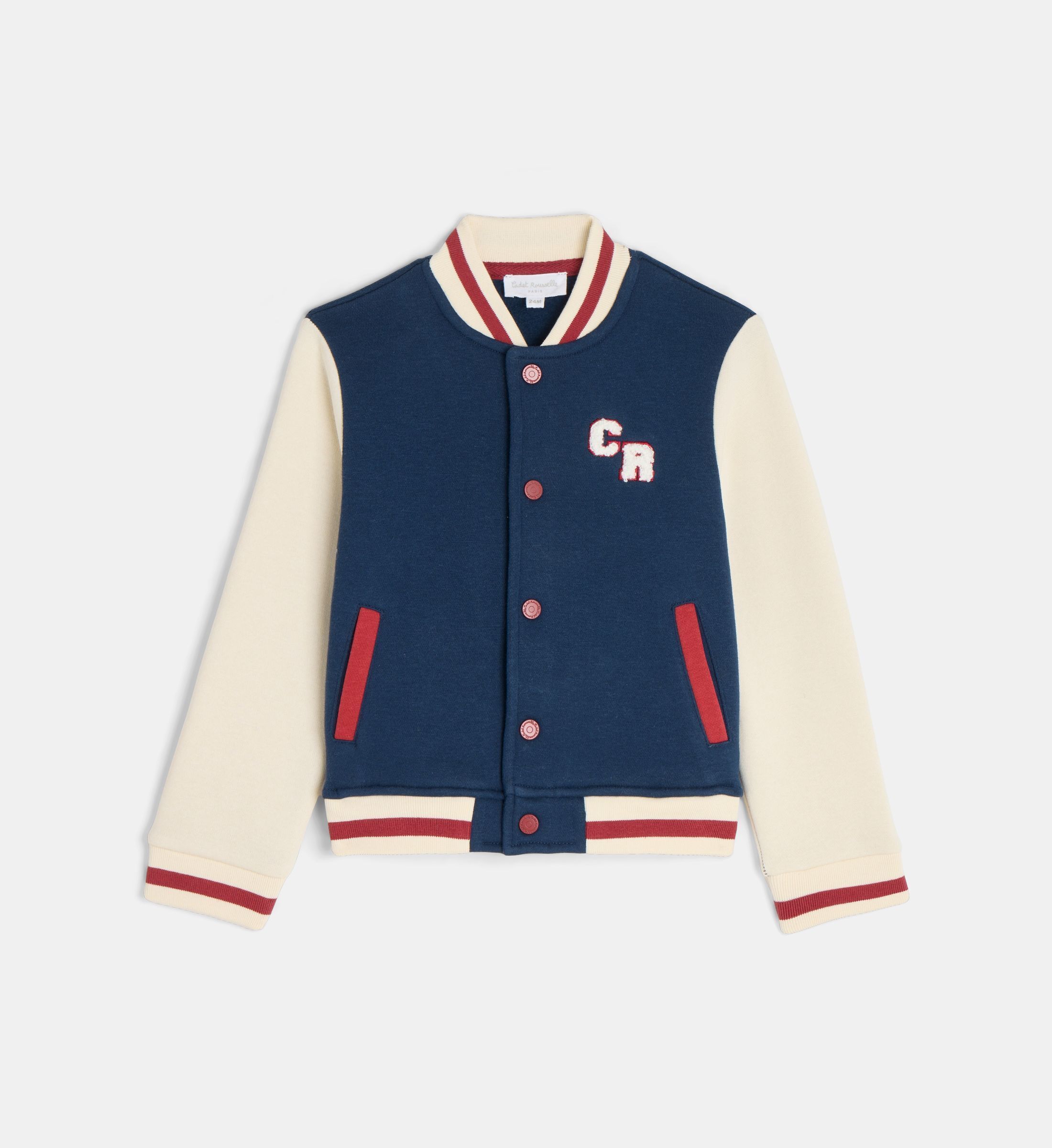 Blouson teddy tapeq bicolore, CADET ROUSSELLE