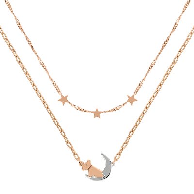 18ct Rose Gold Plated Two Tone Necklace RADLEY LONDON