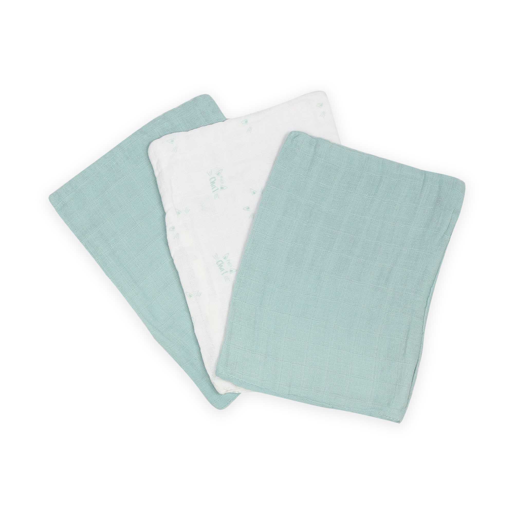 Lot de 3 gants de toilette bébé - Petit chat, TROIS KILOS SEPT