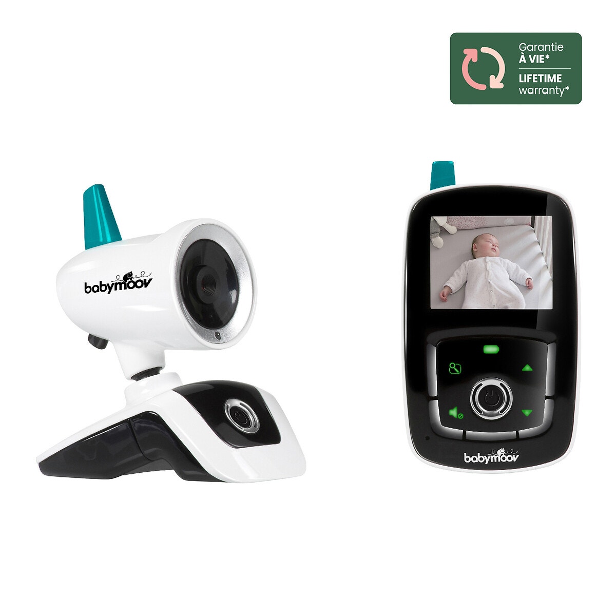 Babyphone vidéo caméra à 360° yoo care blanc Babymoov