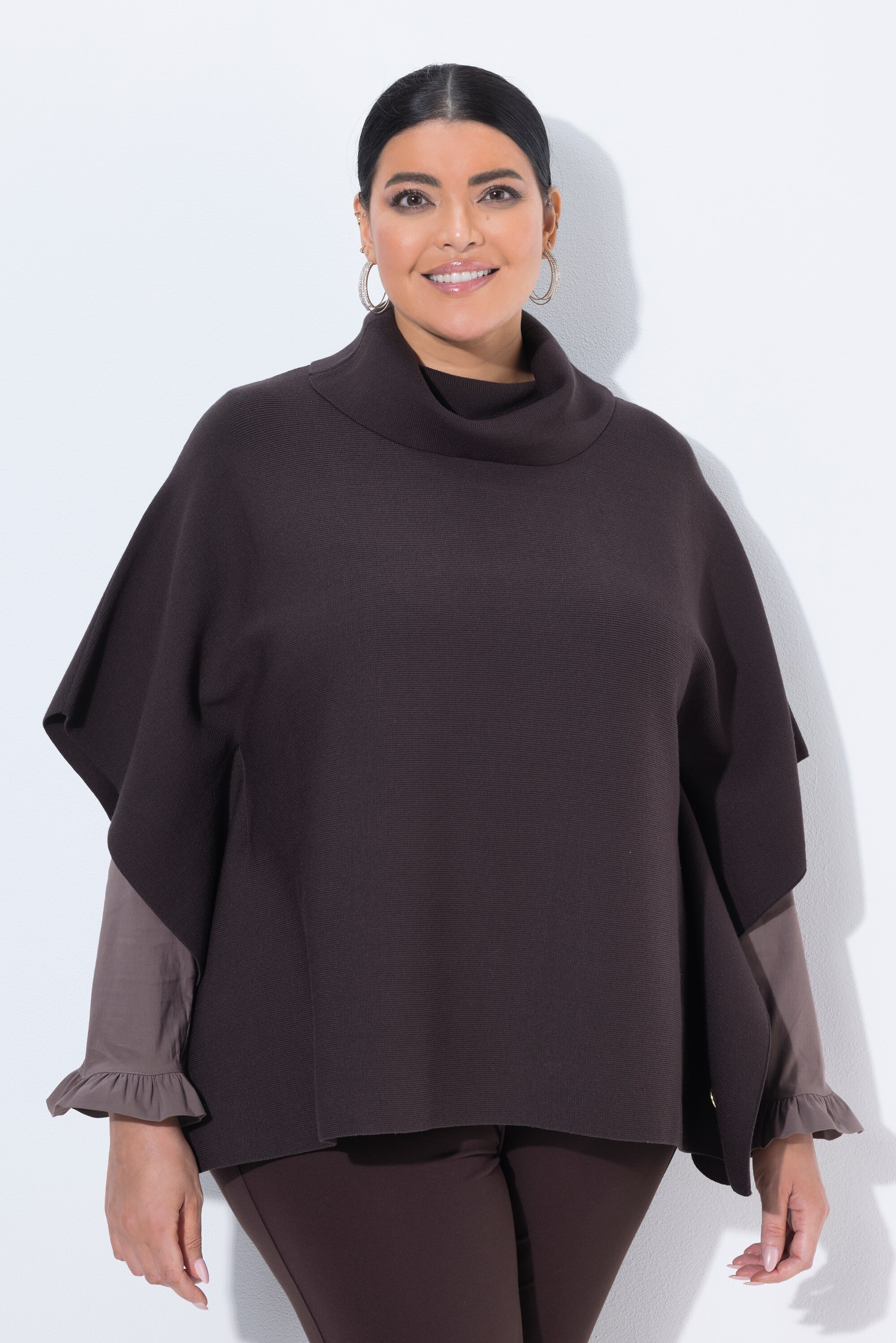 Pull oversize style poncho à col montant, ULLA POPKEN