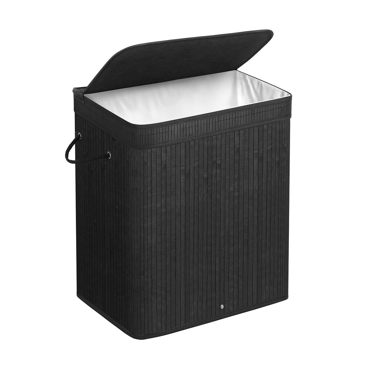 Panier à linge buanderie plastique noir 50L