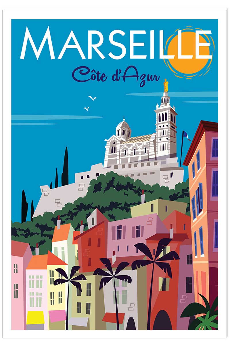 Affiche vintage Marseille, HEXOA