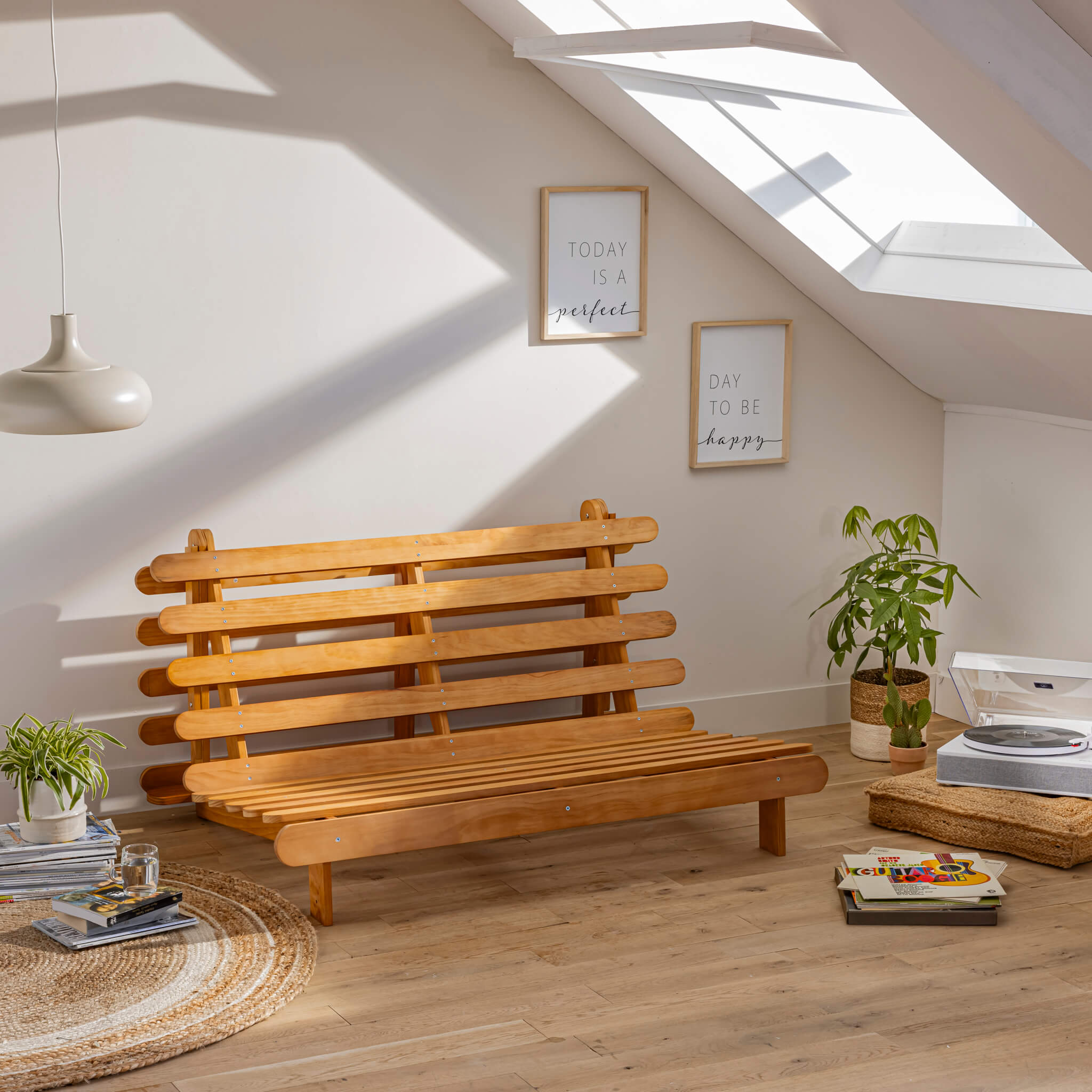 Structure futon en bois massif, TERRE DE NUIT
