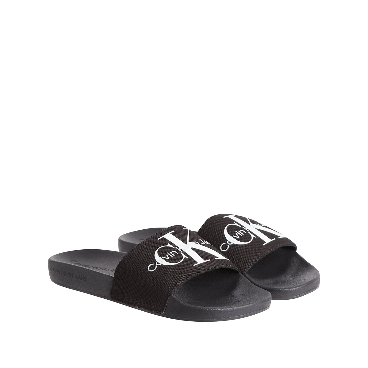 Black calvin hot sale klein slides
