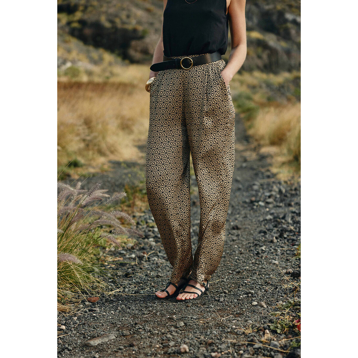 BlackMulti Triangle Checkerboard Trouser  WHISTLES 