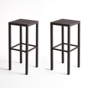 Set of 2 Choe Perforated Metal Bar Stools LA REDOUTE INTERIEURS image