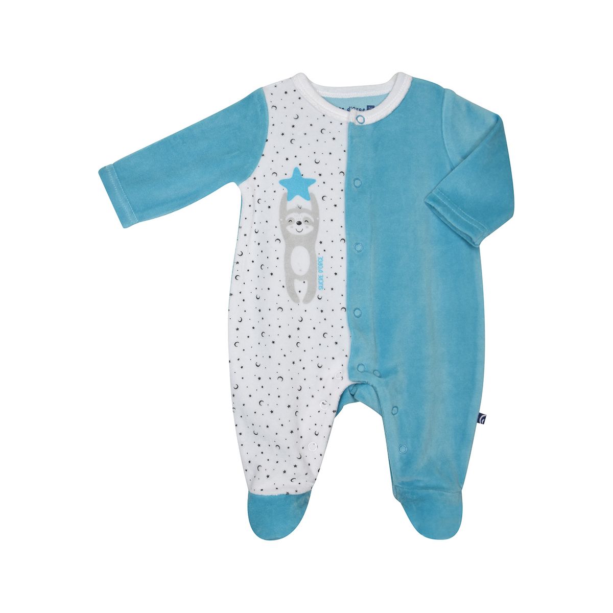 Pyjama velours bébé online ouverture devant