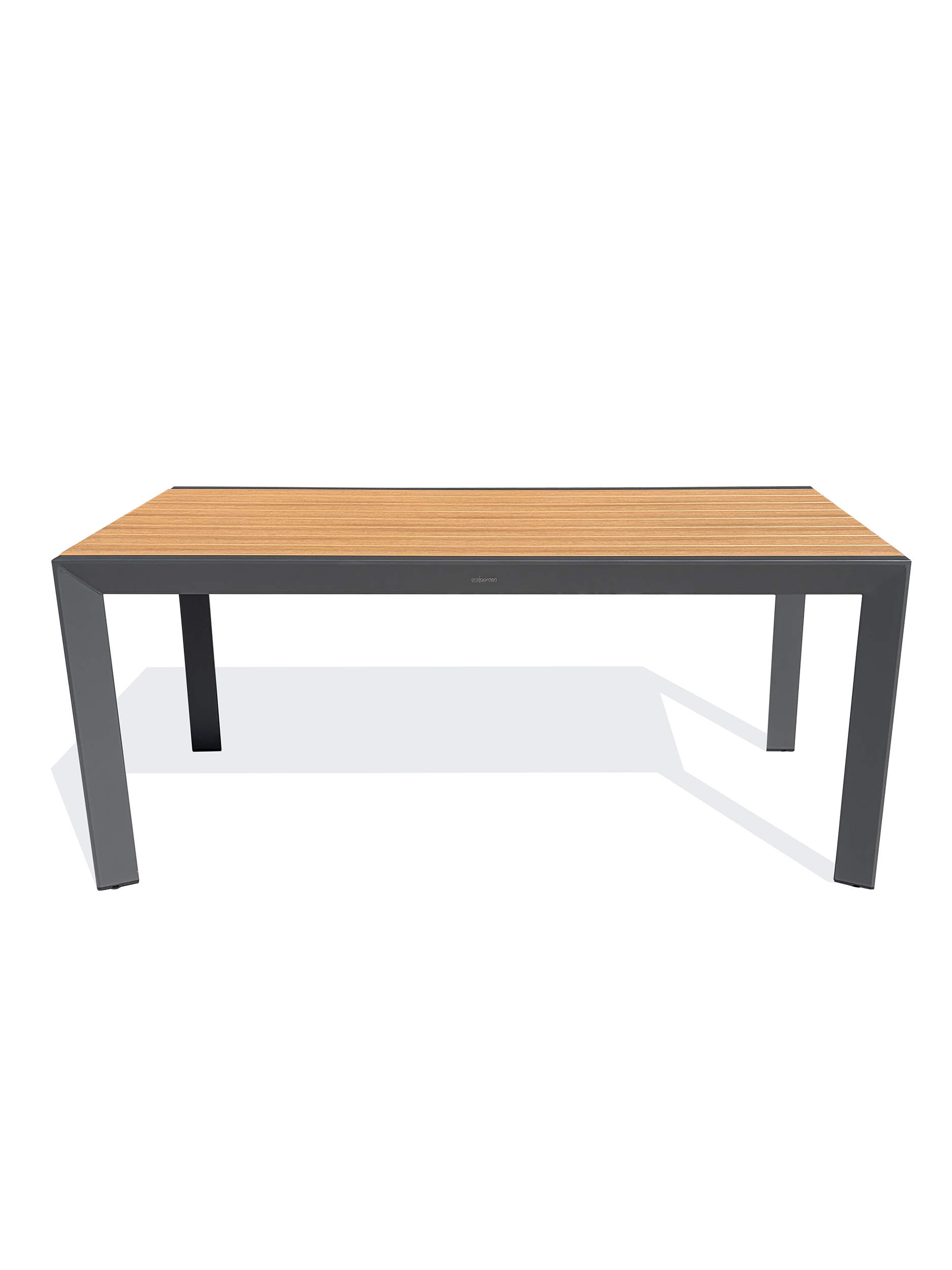 Table de jardin en aluminium plateau polywood aspect bois TONGA, DCB GARDEN