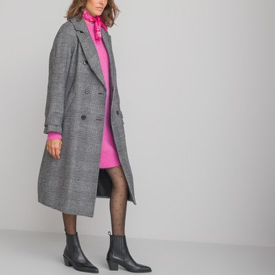 Recycled Coat in Prince of Wales Check LA REDOUTE COLLECTIONS