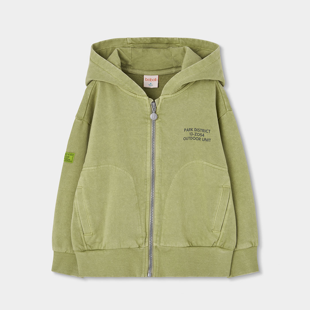 Veste garçon en molleton à capuche, BOBOLI