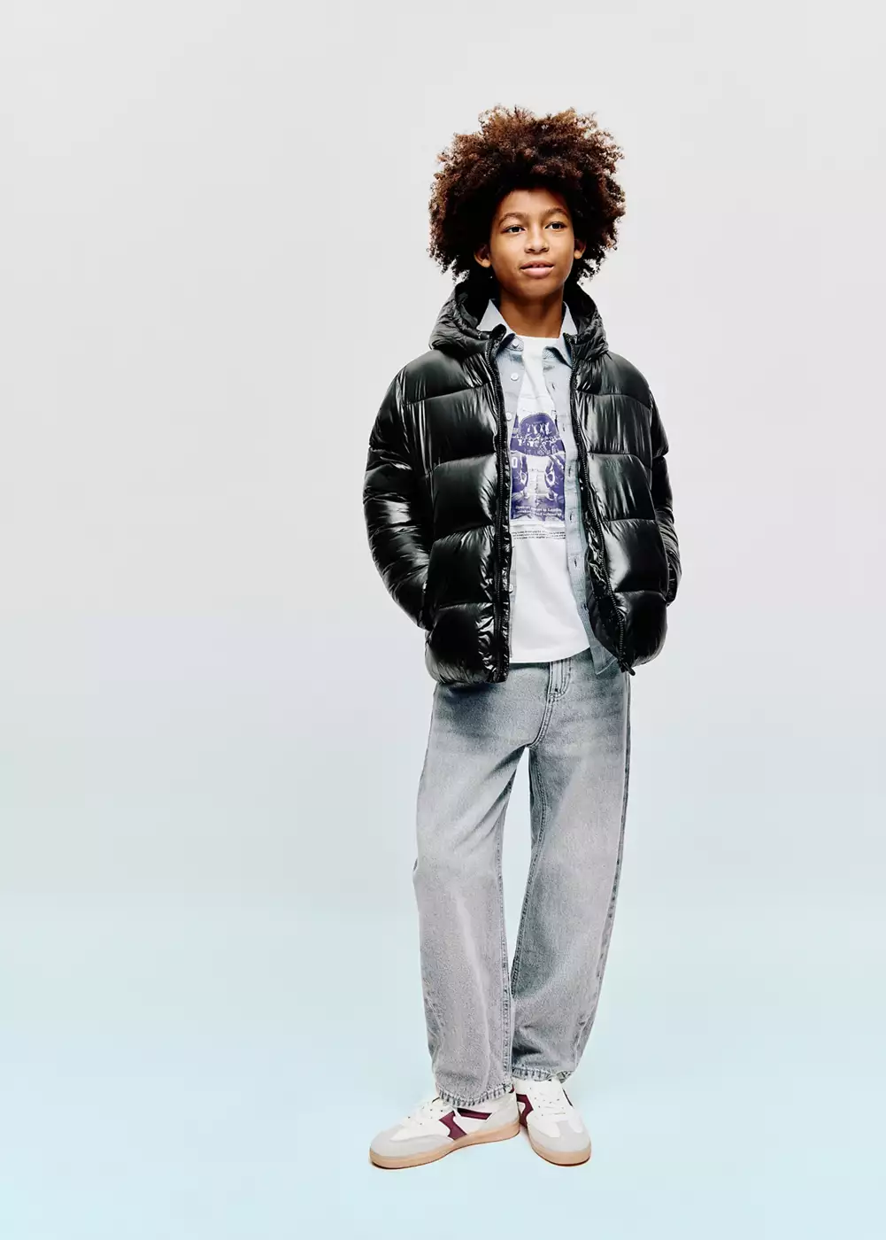 Anorak matelassé brillant, MANGO KIDS