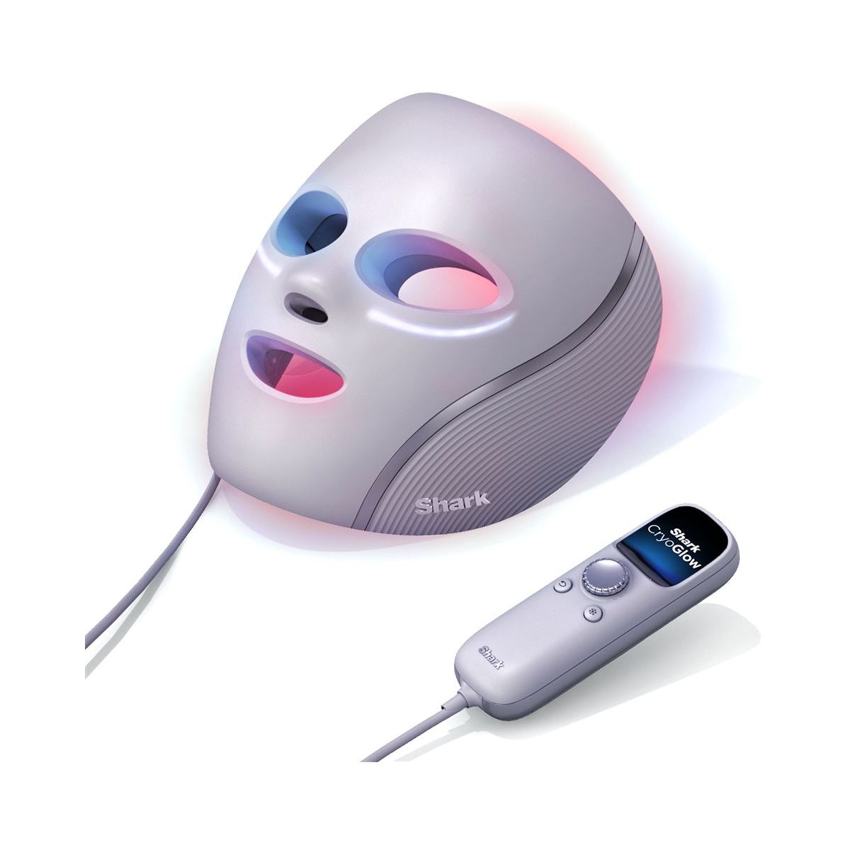 Masque LED CryoGlow avec rafraîchissement du contour des yeux Lilas, SHARK