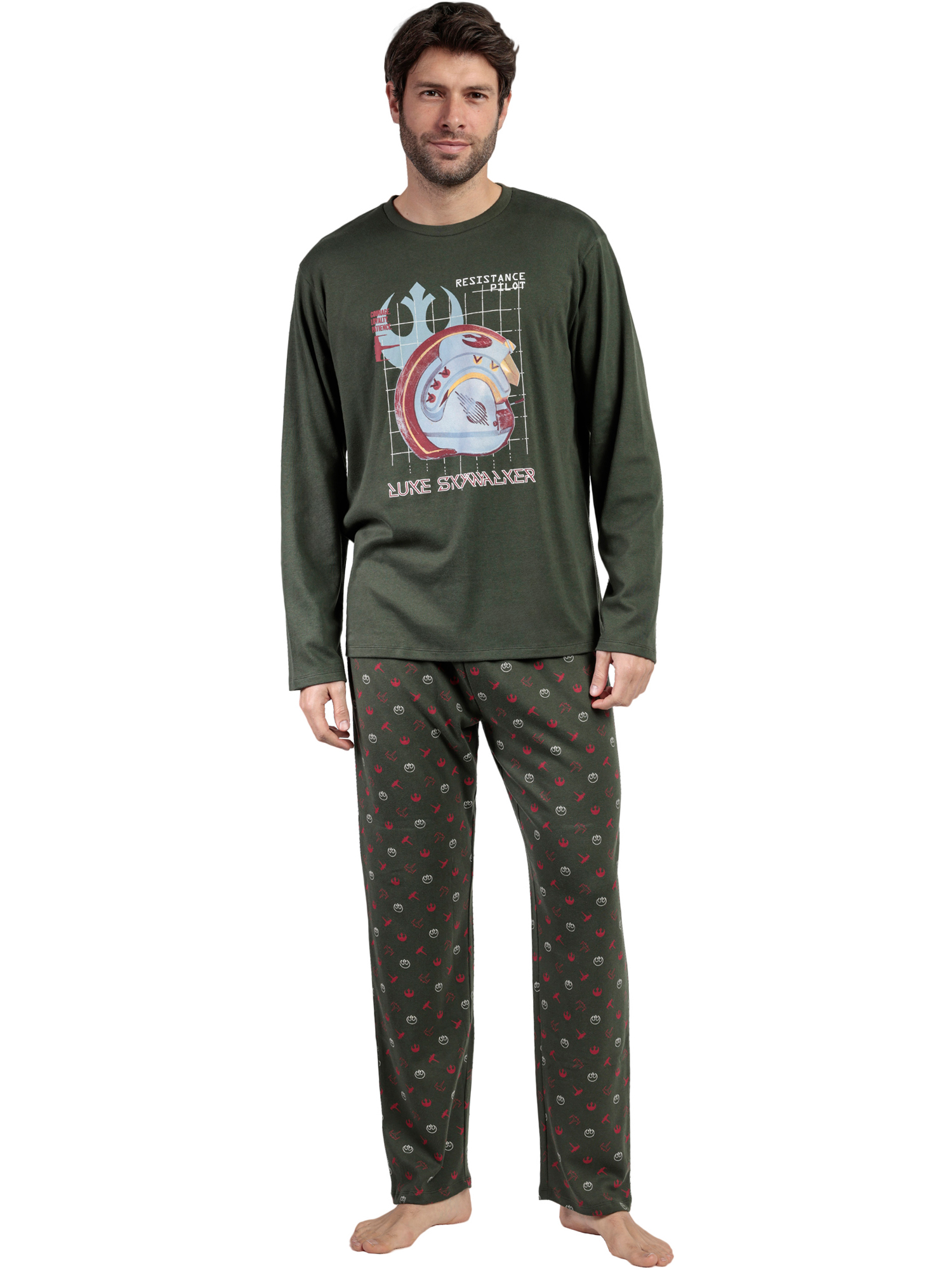 Pyjama pantalon top manches longues Resistance Pilot Star Wars, ADMAS