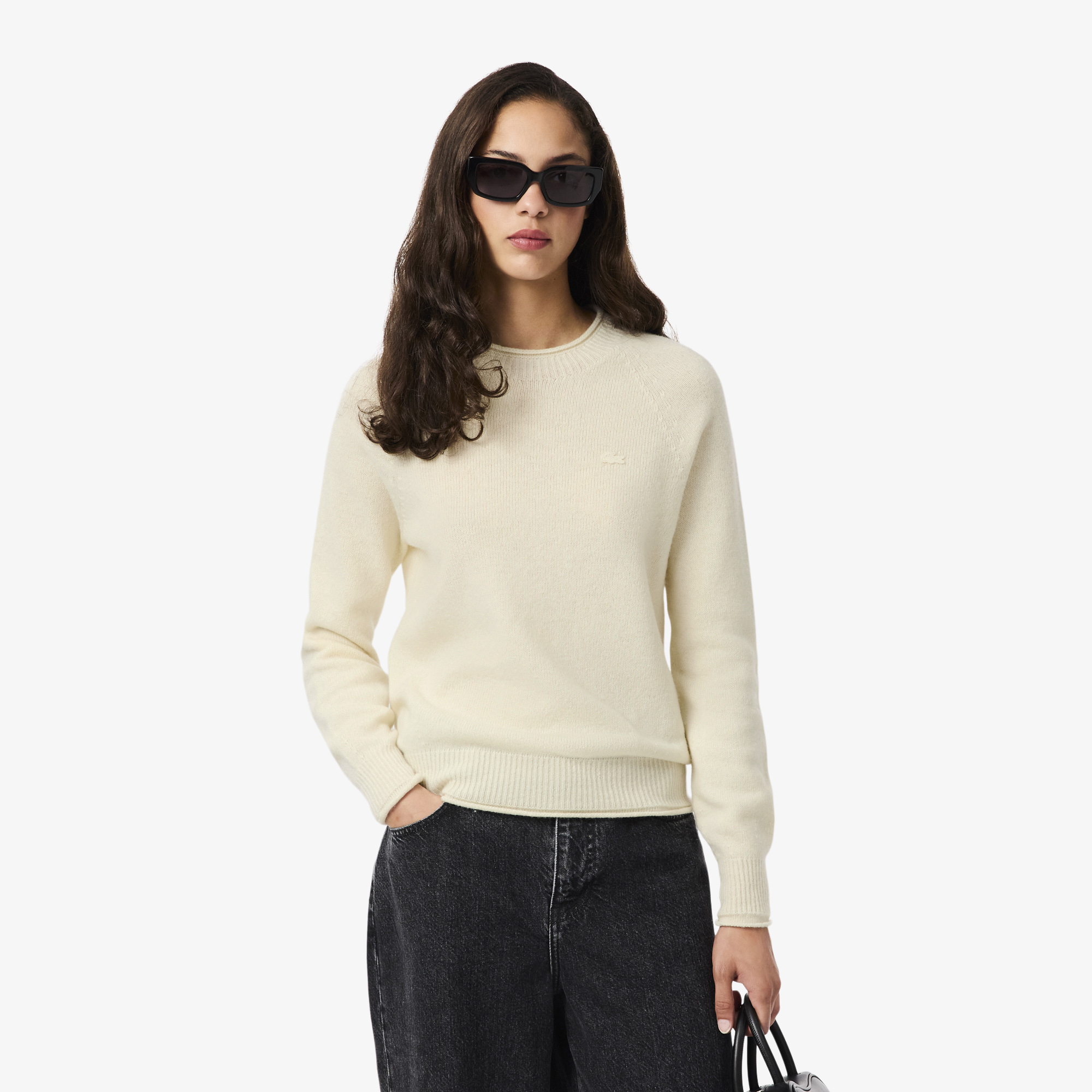Pull maille 3D laine, LACOSTE