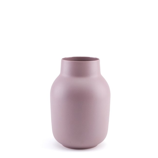 Vase en céramique mat H29 cm, Sira Couleur mauve <span itemprop=