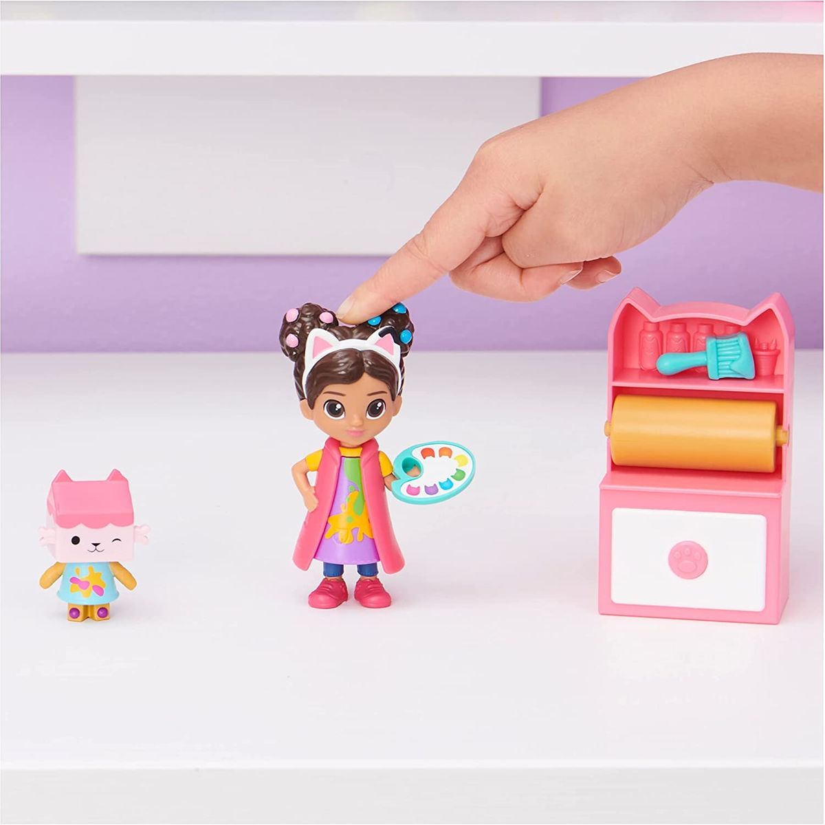 Figurine et accessoires pour maison de poupée gabby's dollhouse