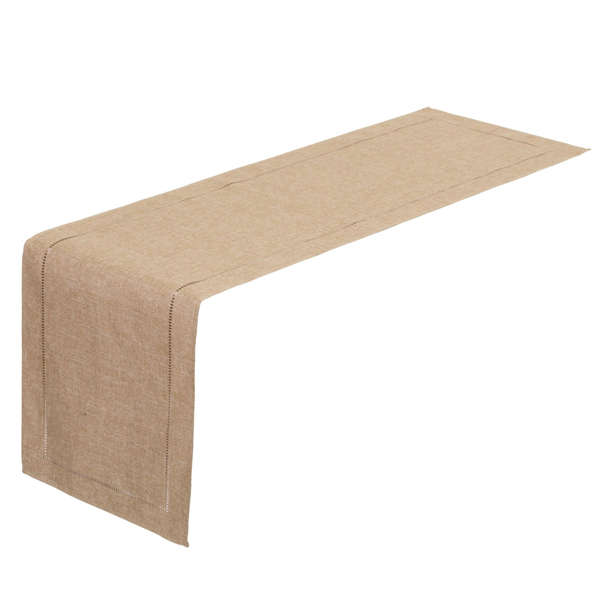 Chemin De Table En Lin Beige 183x35cm - Lavable Et Design Pour Décoration De Fête