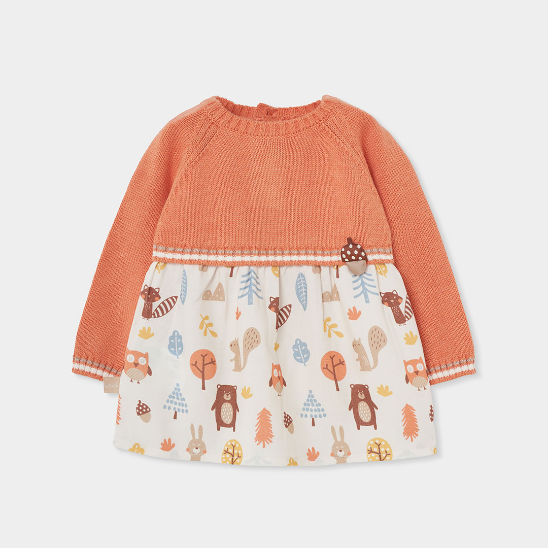 Robe bébé imprimée animaux de la forêt, BOBOLI