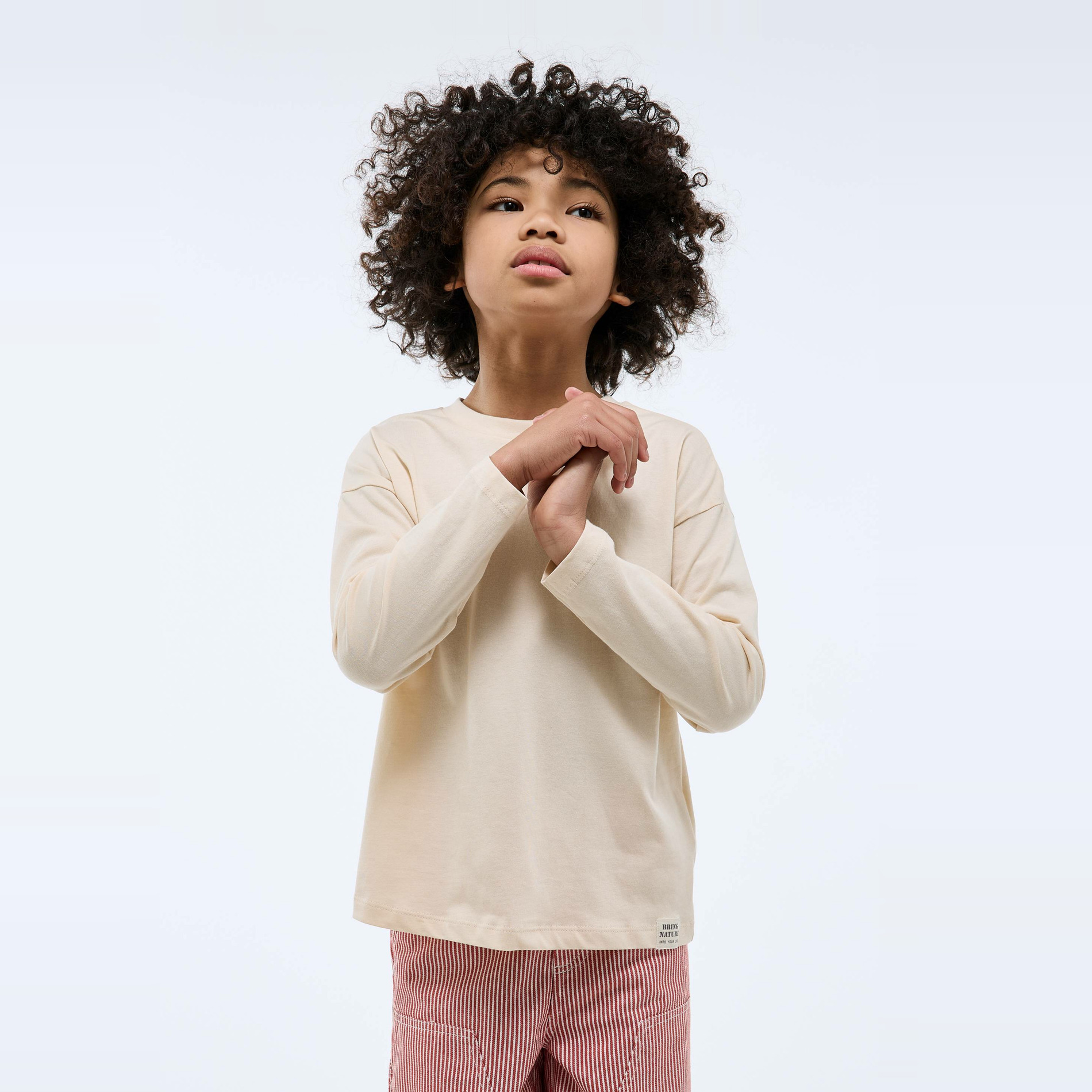 T-Shirt manches longues uni en coton BIO GOTS, MONOPRIX