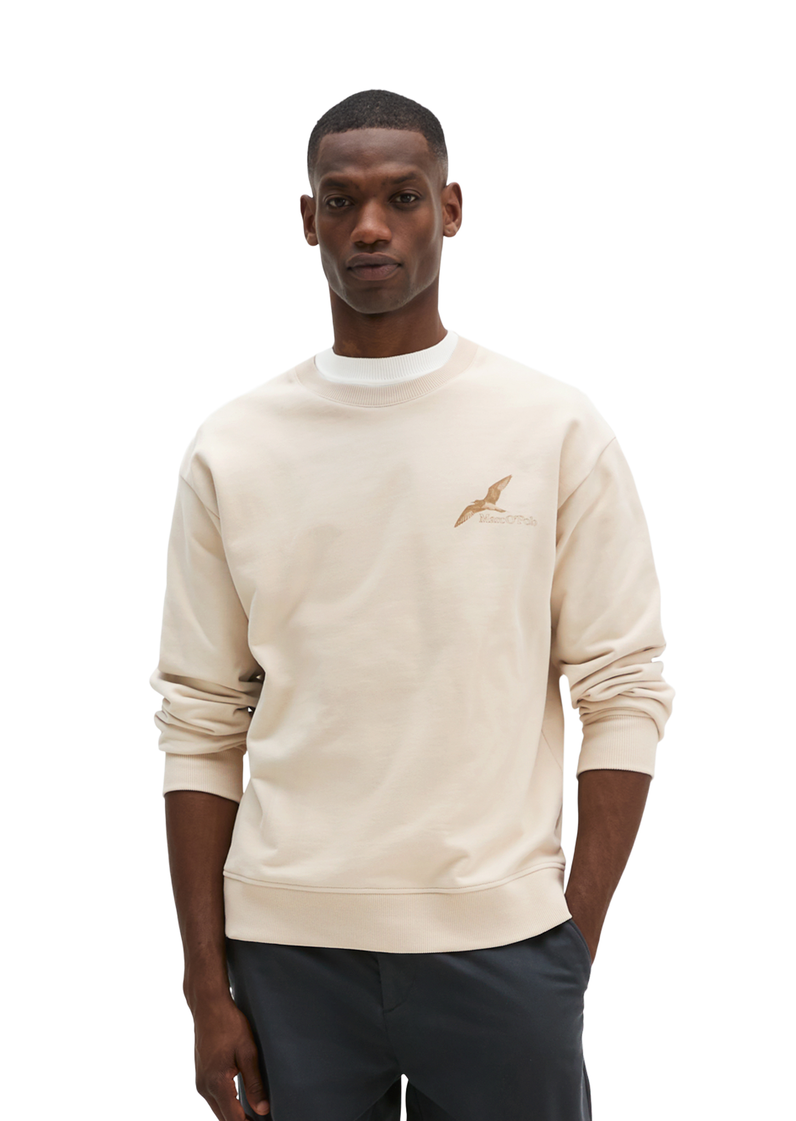 Sweat-shirt relaxed avec un grand imprimé au dos, MARC O'POLO