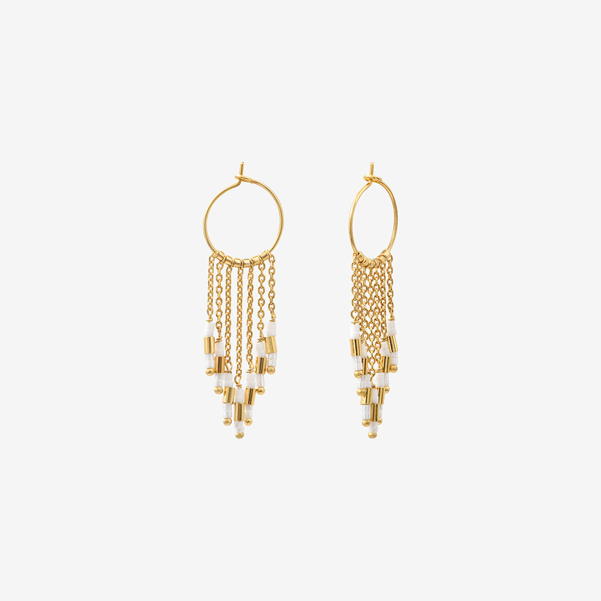 Boucles d'oreilles dorées petit modèle - folk, CAROLINE NAJMAN
