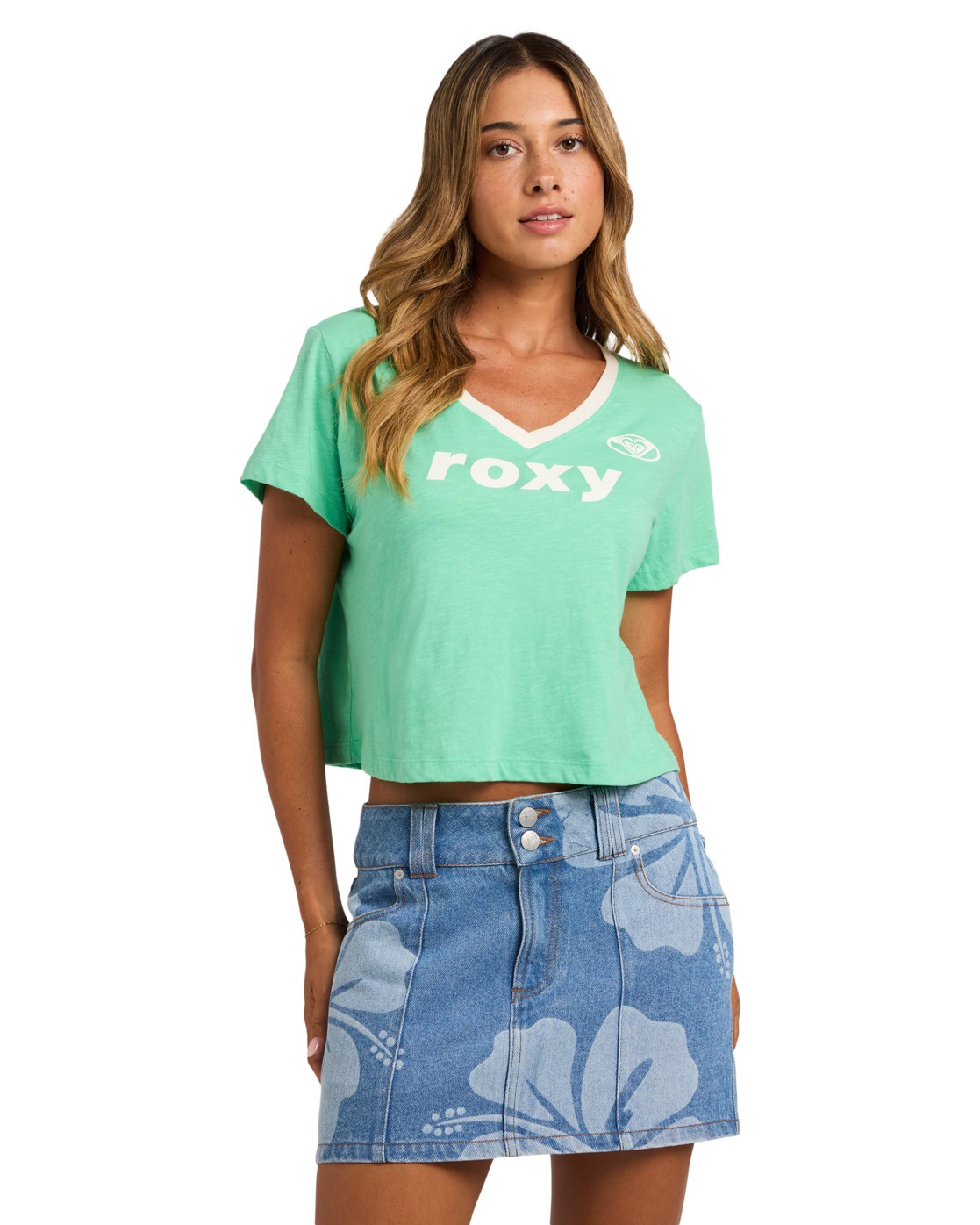 T-Shirt, manches courtes, col rond, ., ROXY