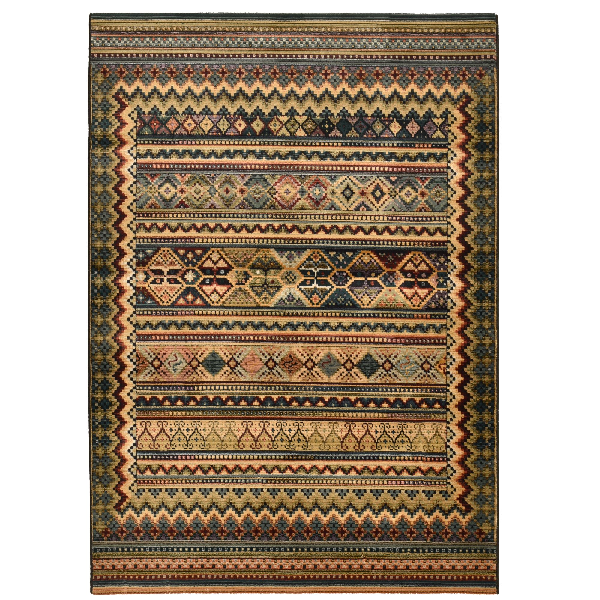 Tapis tissé brillant avec motifs géométriques - GABIRO, THEKO