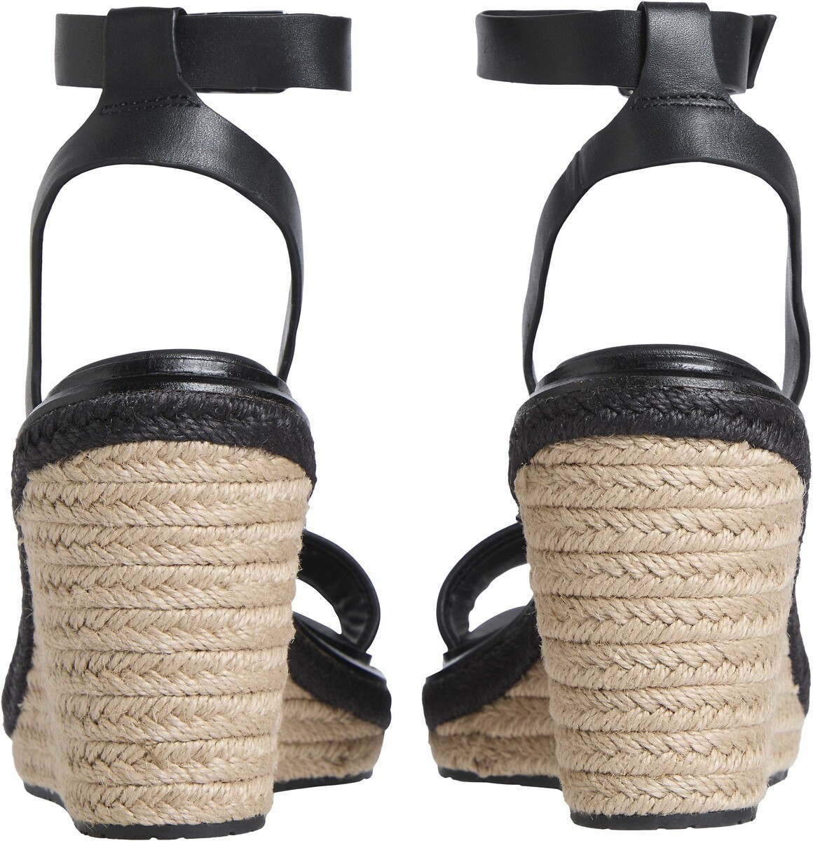 Calvin Klein Jeans Sandalias con tacón en cuña de piel — photo 4