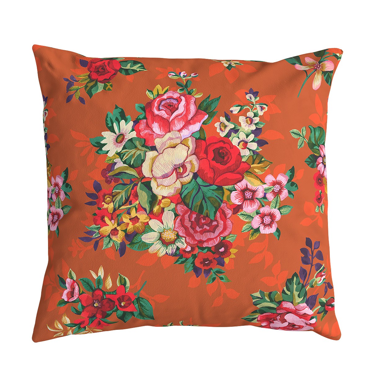 Housse de coussin en velours fleurie, MIA, VENT DE BOHÈME