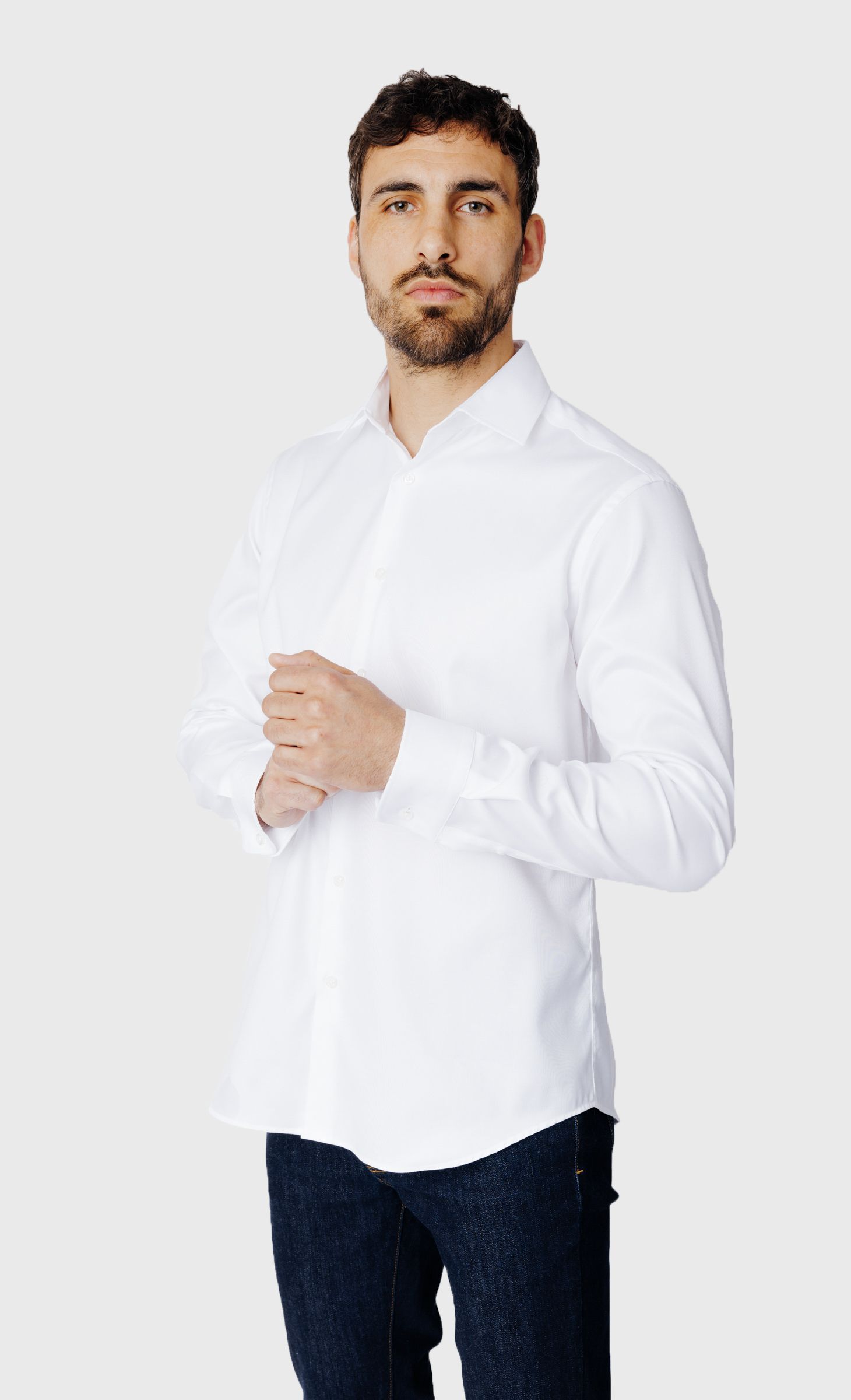 Chemise Regular fit sans repassage en double retors, ACROSS