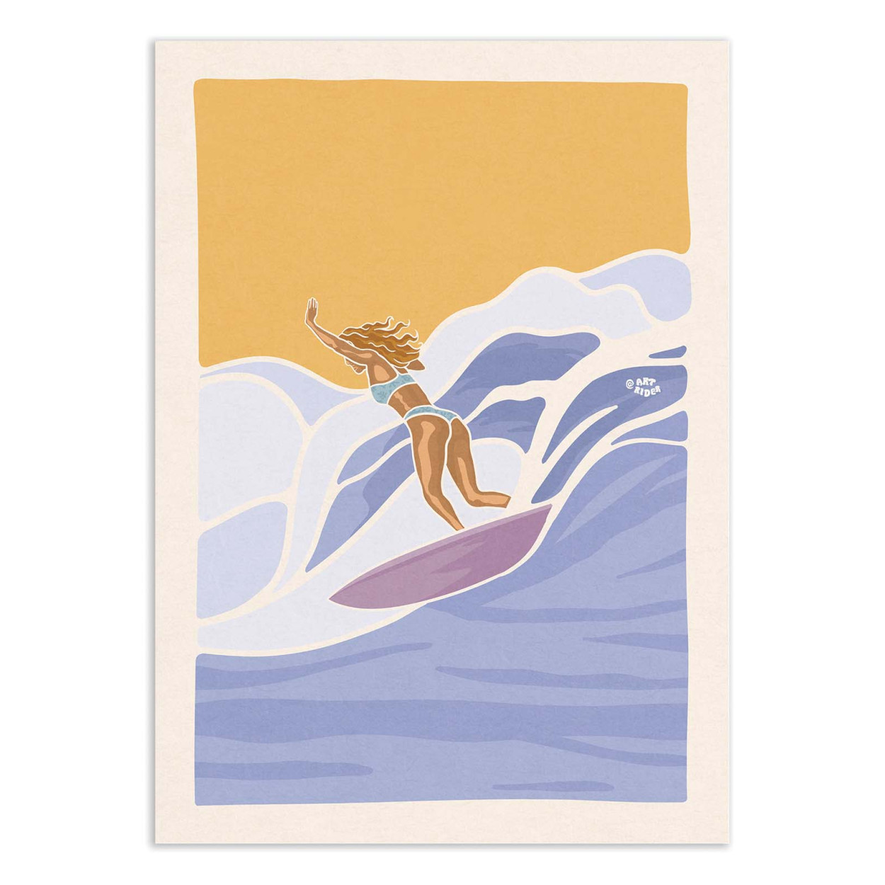 Affiche d'art - Big wave surf - Art Rider, WALL EDITIONS