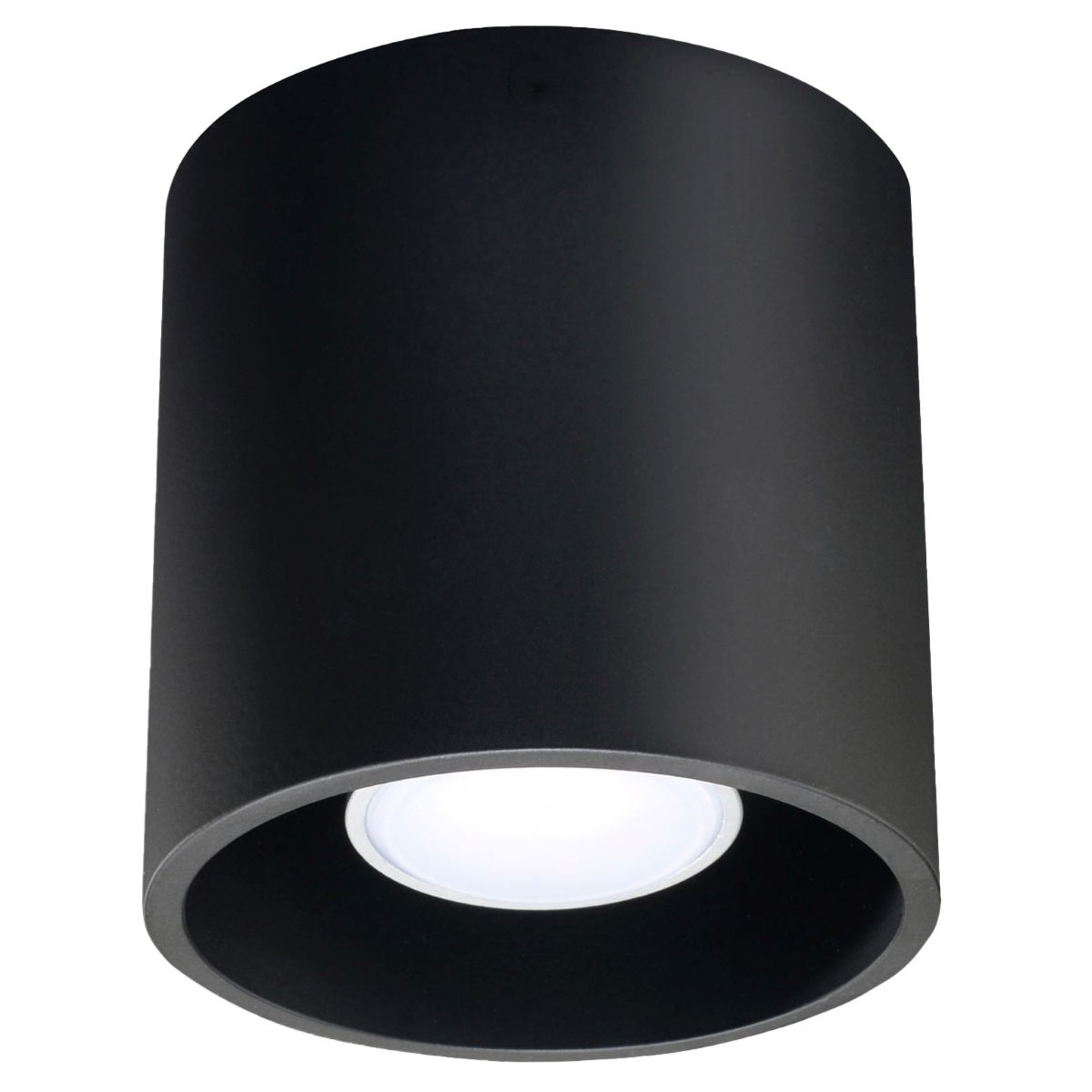 Plafonnier Aluminium Noir GU10 1 Orbis, EDEN