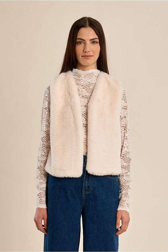 Gilet sans manches en tissu duveteux, MOLLY BRACKEN