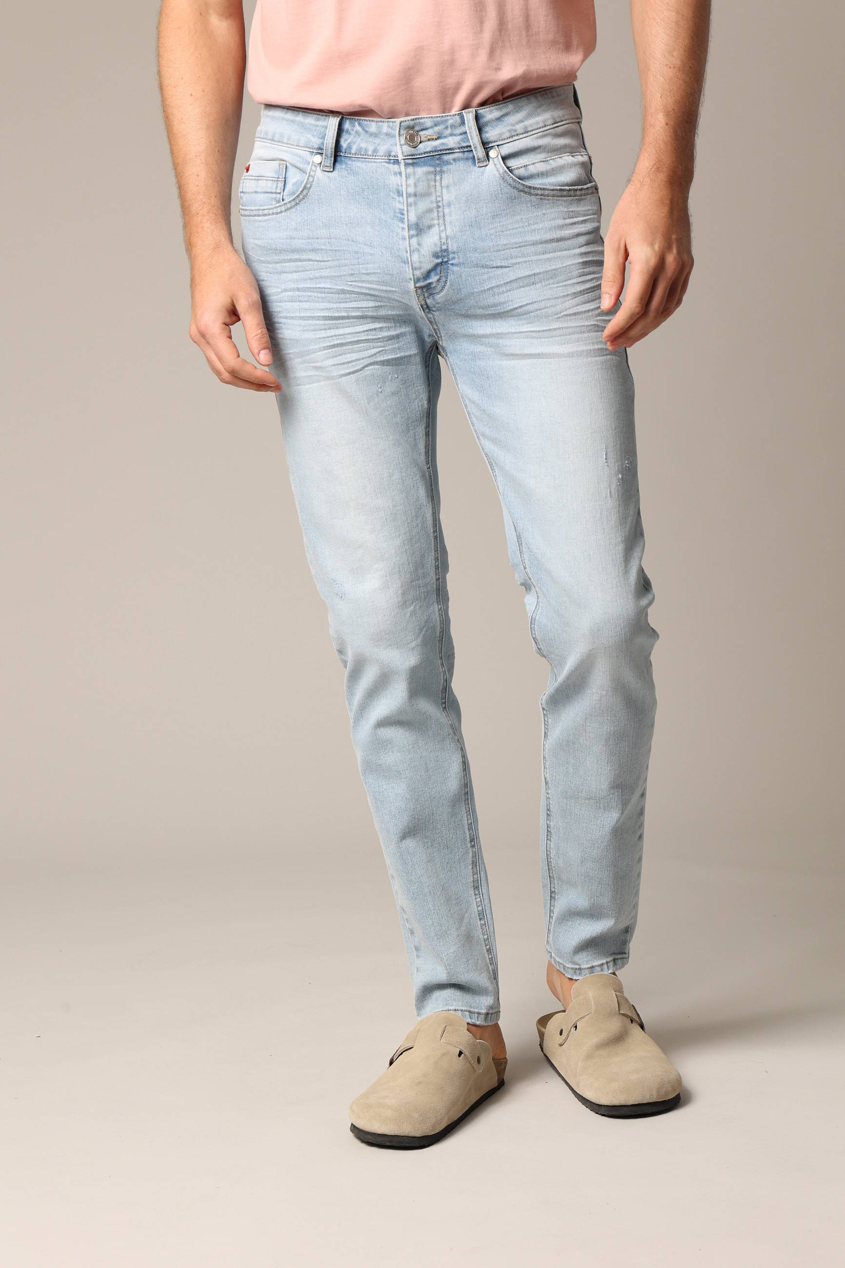 Jeans homme josue en denim light stone destroy JOSUE, DEELUXE