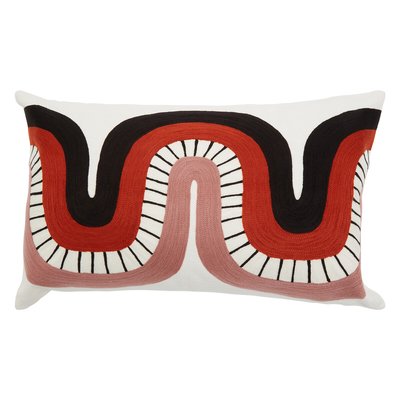Curve Design Multi Colour Filled Cushion 50x30cm SO'HOME