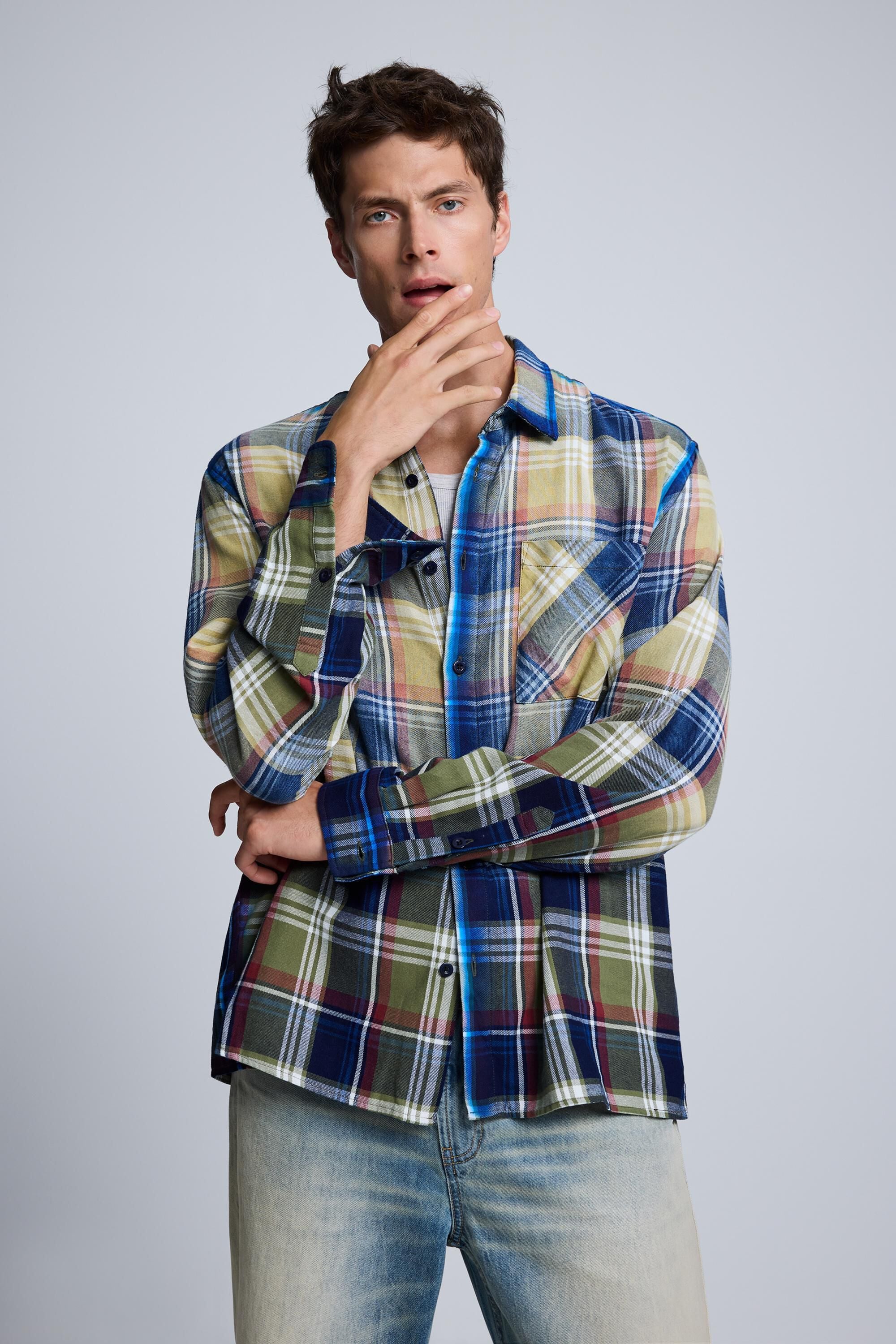chemise à carreaux spray, DESIGUAL