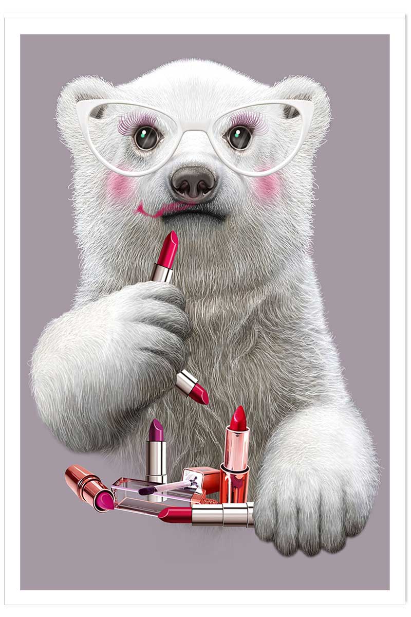 Affiche enfant rouge à lèvres paula, HEXOA