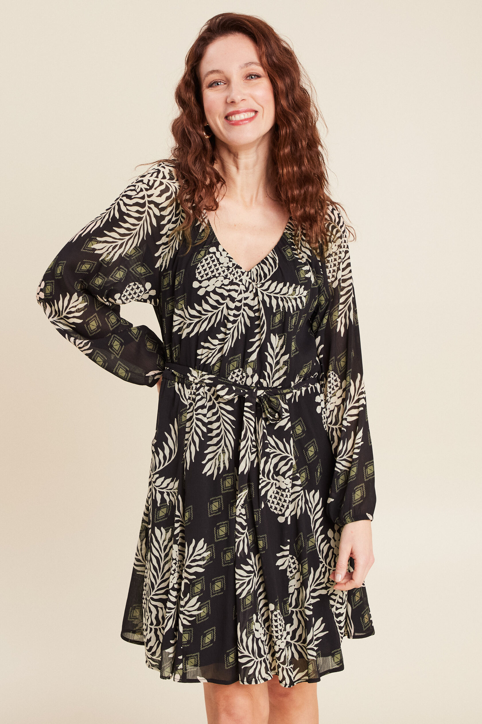Robe évasée manches 3/4, BREAL