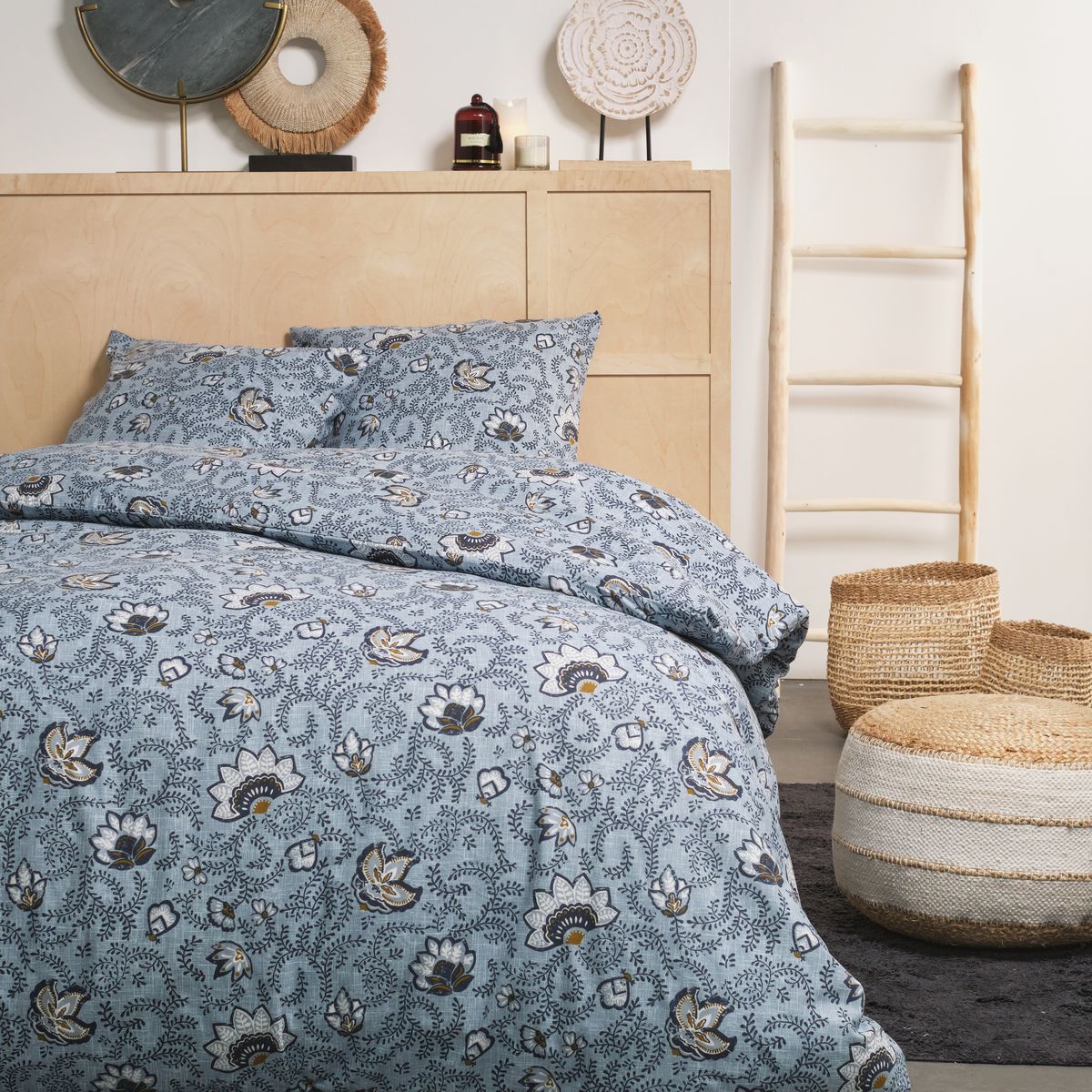 Parure de lit imprimé Floral coton FLANELLE, TODAY