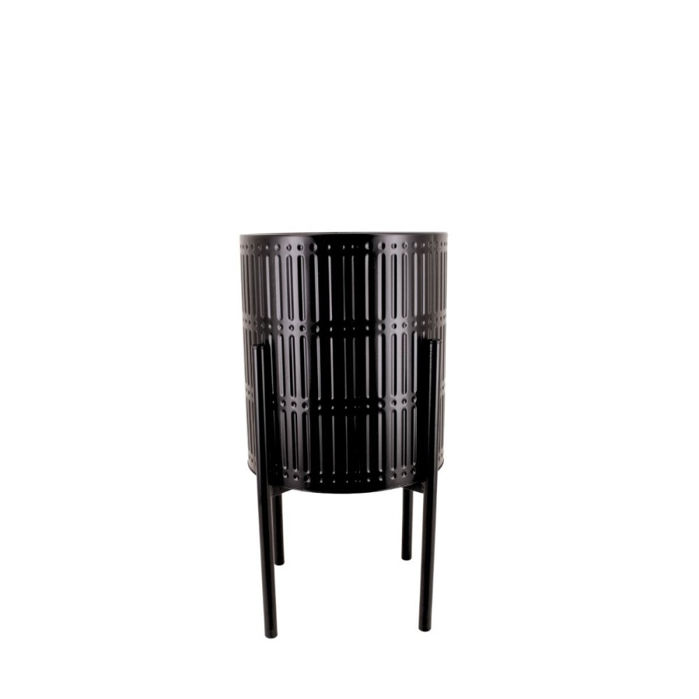 Cache pot en métal structuré 31x61cm, ORNAMI