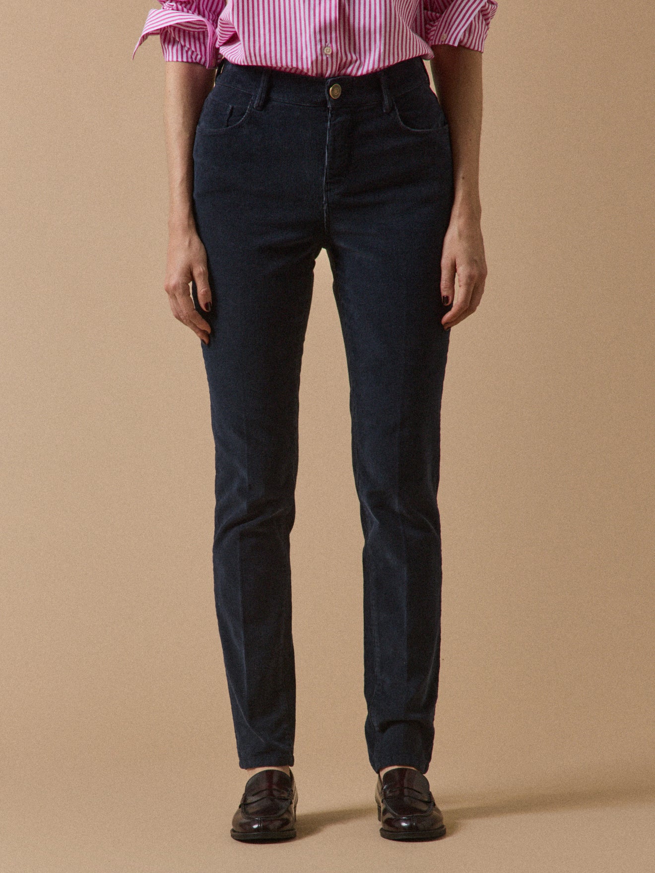 Pantalon slim velours milleraies  Chloé, CYRILLUS